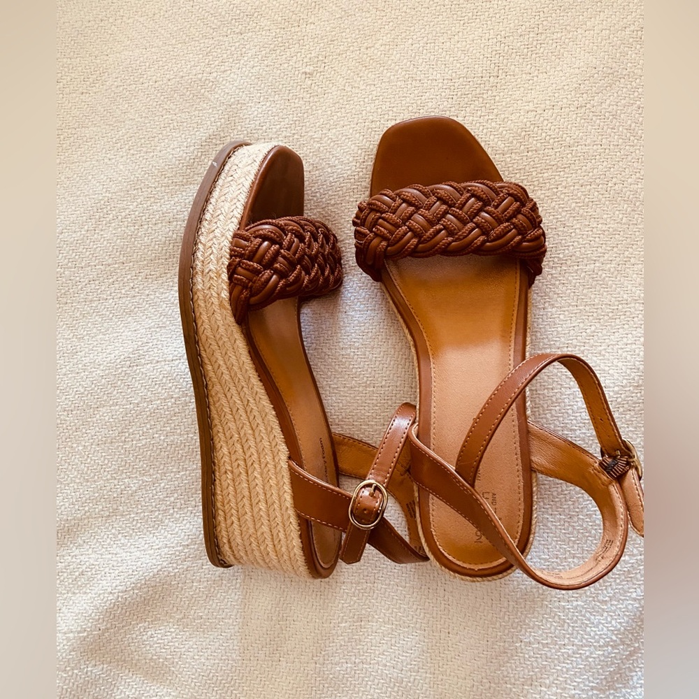 🤎 Braided Wedge Sandals in Brown - Picture 7 of 7